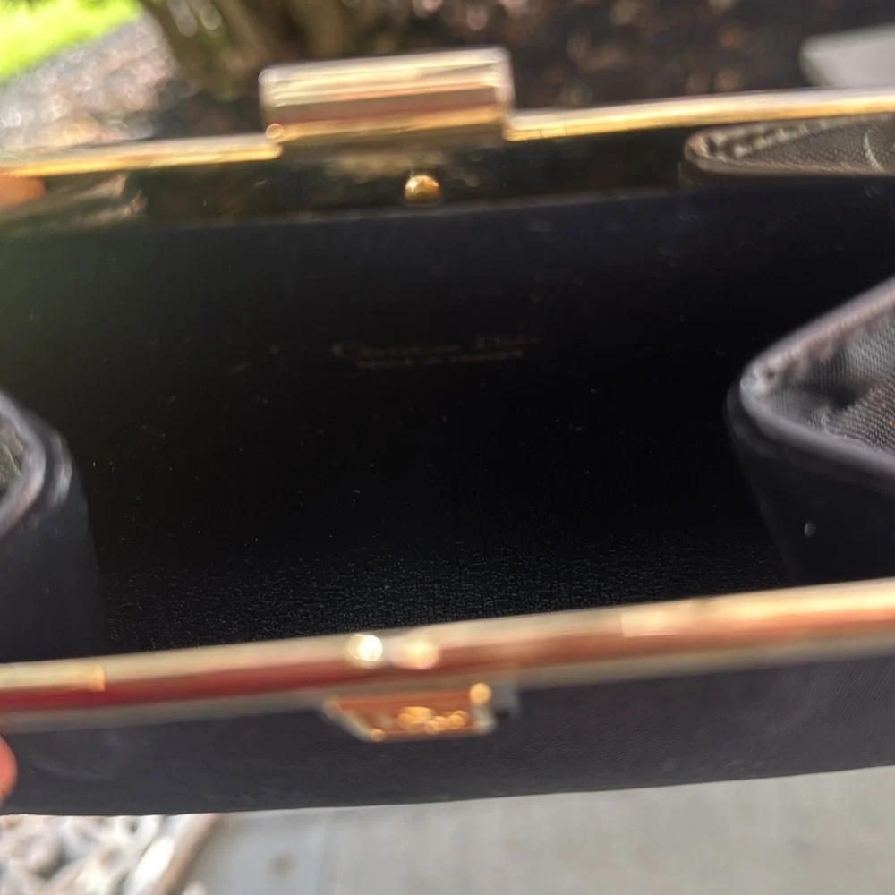 Bag Dior vintage   trotter black  with kiss  lock